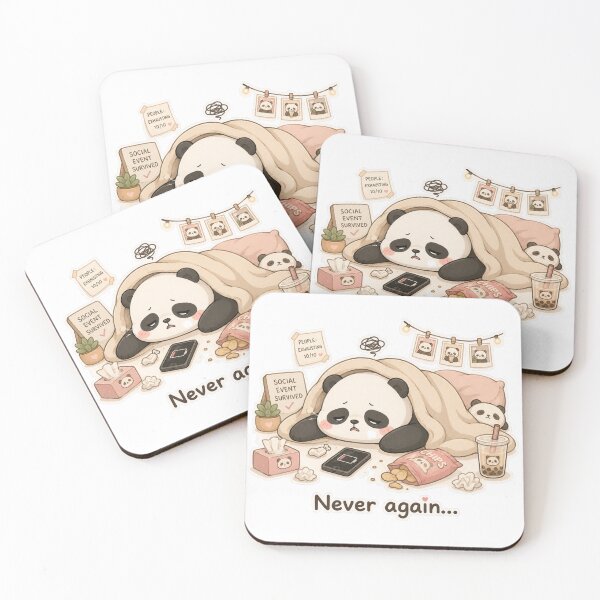 Item preview, Panda Social Recovery Introvert Cute Mood designed and sold by Sadia  Jannat.