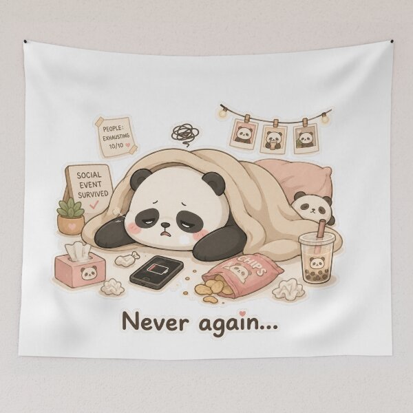 Item preview, Panda Social Recovery Introvert Cute Mood designed and sold by Sadia  Jannat.