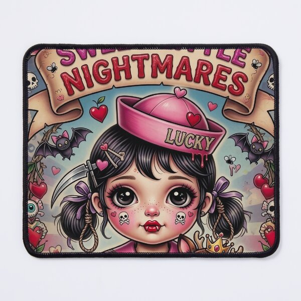 Item preview, Sweet little nightmares – Dark Kawaii Pin-Up | Tattoo Style Art designed and sold by Piagor.