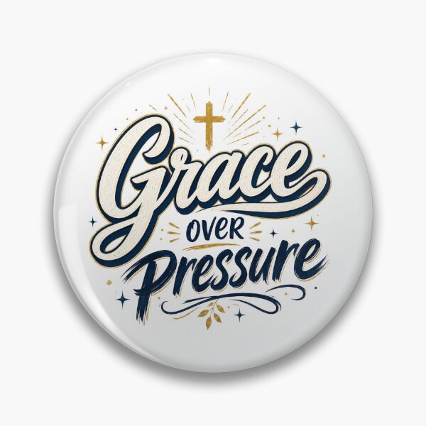 Item preview, Grace Over Pressure Christian Faith Quote designed and sold by NaphDesigns.