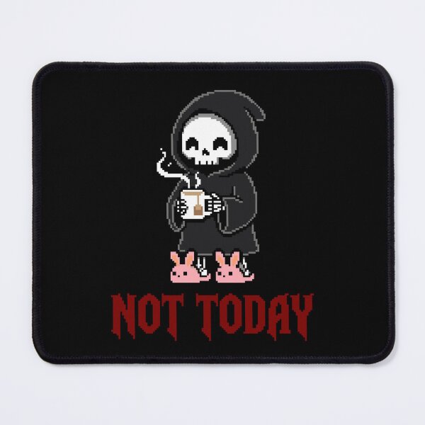 Item preview, Not Today - Cozy Grim Reaper Bunny Slippers Pixel Art designed and sold by artistastshirt.