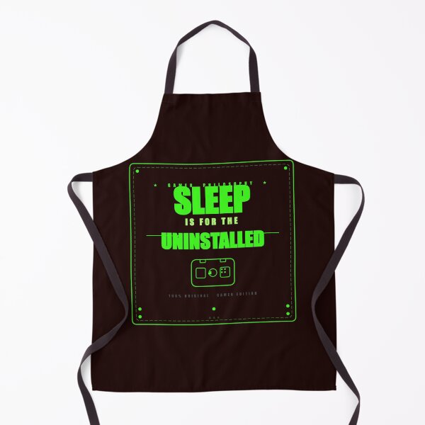 Item preview, Sleep Is For The Uninstalled — Dark Gamer Humor Quote designed and sold by Mega-Shopping.