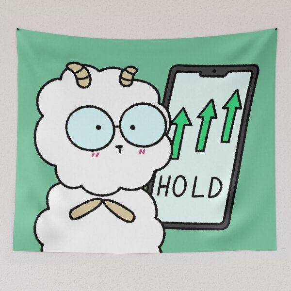 Item preview, Funny Stock Market Sheep | HODL Crypto & Trading Sticker designed and sold by ubborn.