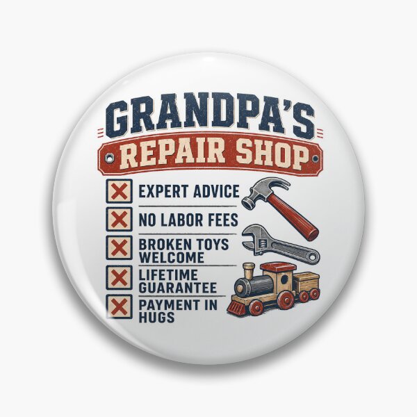 Item preview, Grandpas Repair Shop Payment In Hugs Vintage Sign designed and sold by chattsuede.