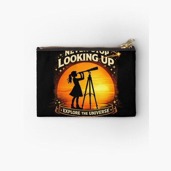 Item preview, Never Stop Looking Up Astronomy Telescope Sunset Shirt – Stargazer Gift for Astronomy Lovers designed and sold by MattyManiac.