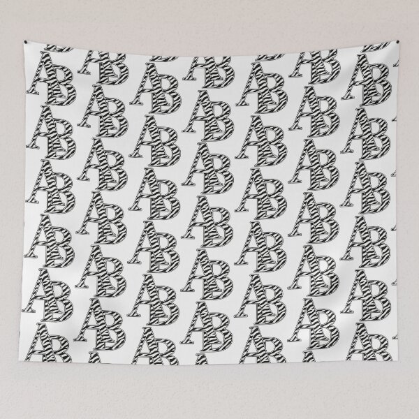 Item preview, Zebra Print AB Initials Monogram Letter Design designed and sold by NaphDesigns.