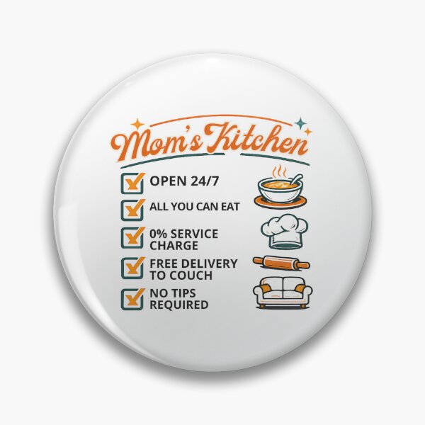 Item preview, Mom's Kitchen Open 24/7 Humorous Retro Gift designed and sold by chattsuede.