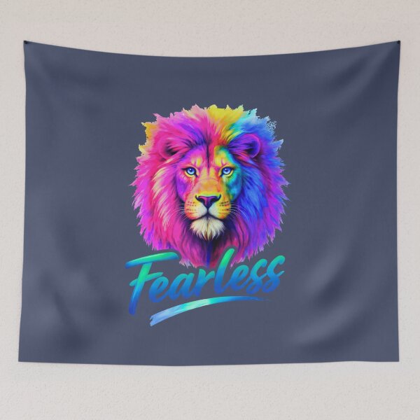Item preview, Fearless Lion Shirt – Colorful Bold Lion Graphic Tee designed and sold by Aimetoi.
