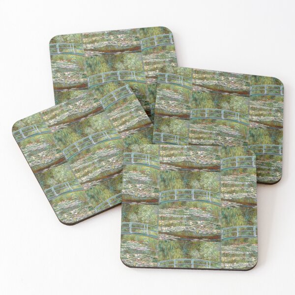 Item preview, Bridge Over a Pond of Water Lilies by Claude Monet | Impressionist Water Lily Garden Wall Art designed and sold by artofuniverse.