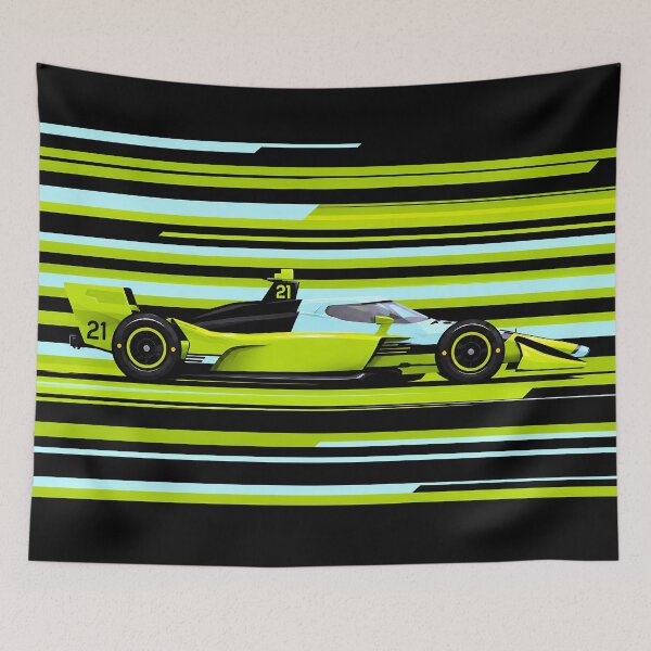 Item preview, Christian Rasmussen #21 2026 IndyCar Side View designed and sold by PitWallArt.