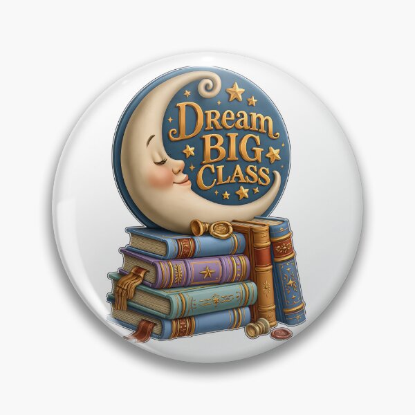 Item preview, Dream Big Class Cute Sleeping Moon Books designed and sold by Marcikart.