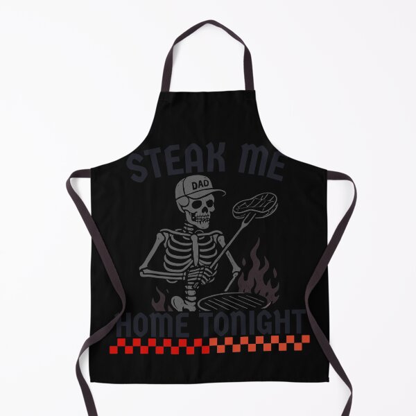 Item preview, Steak Me Home Tonight Skeleton Dad BBQ Shirt | Funny Grilling Dad Retro Vintage Skeleton Tee designed and sold by azLittleLuxur.