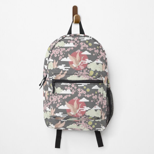 Item preview, Japanese Crane Birds Cherry Blossom Abstract designed and sold by K Design Store.