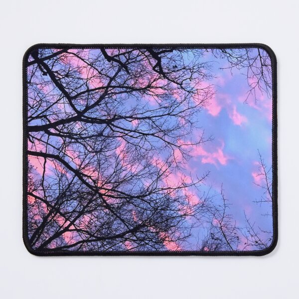 Item preview, pink sunrise winter trees, real photograph designed and sold by GiSilver.