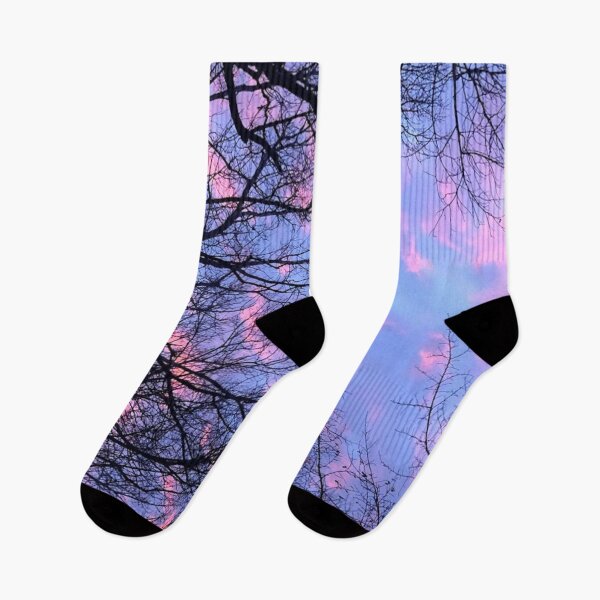 Item preview, pink sunrise winter trees, real photograph designed and sold by GiSilver.