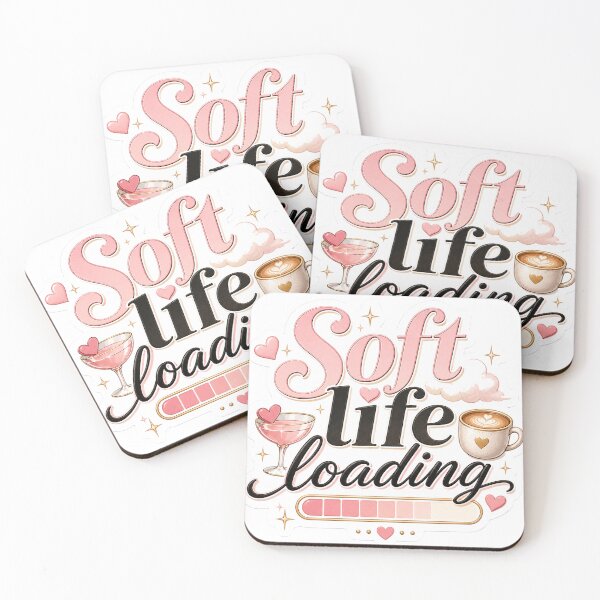 Item preview, Soft Life Loading Cute Pink Self Care Aesthetic designed and sold by NaphDesigns.