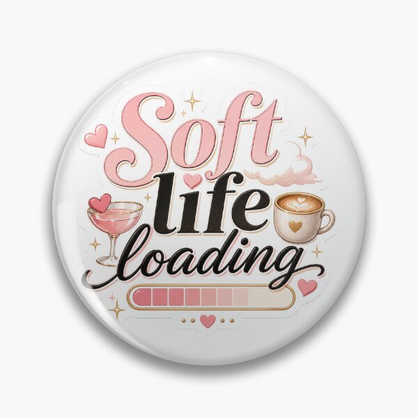 Item preview, Soft Life Loading Cute Pink Self Care Aesthetic designed and sold by NaphDesigns.
