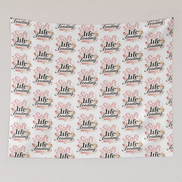 Item preview, Soft Life Loading Cute Pink Self Care Aesthetic designed and sold by NaphDesigns.