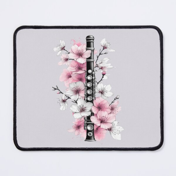 Item preview, Clarinet and Flowers - World Music Day and Botanical designed and sold by Art-Arcade6.