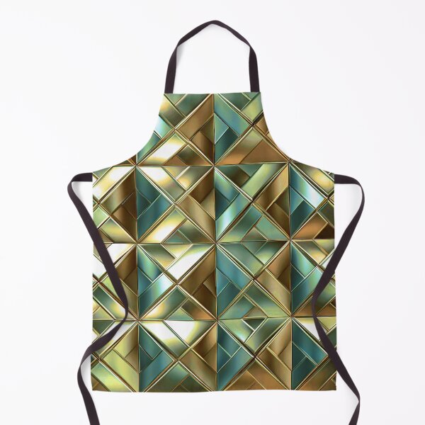 Item preview, Sea Green And Golden-Metallic-Like Colors Pattern designed and sold by DEC02.