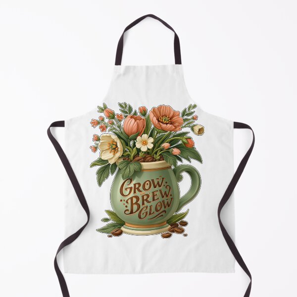 Item preview, Grow Brew Glow Floral Coffee Mug Plant Lover designed and sold by Marcikart.