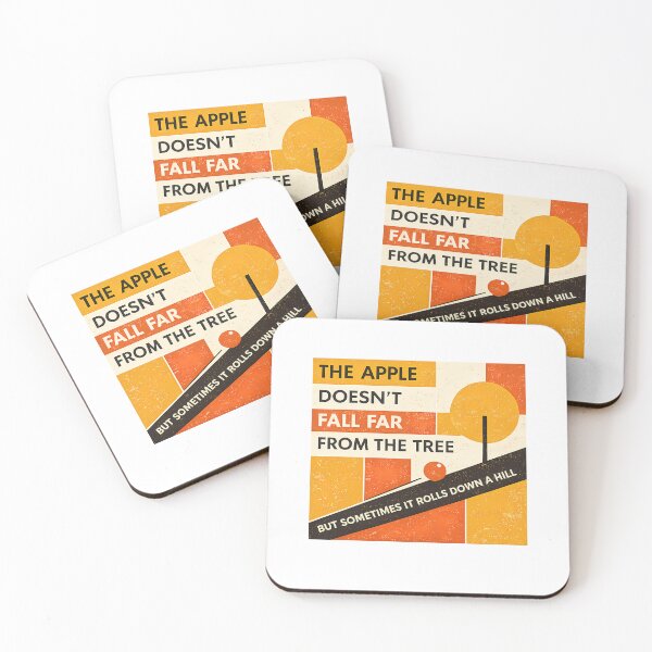 Item preview, Apple Rolls Down Hill Quote Mid-Century Modern Family Humor designed and sold by chattsuede.