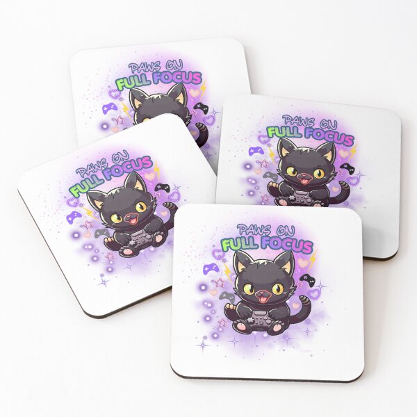 Item preview, Paws On Full Focus – Cute Gamer Cat designed and sold by Sarah'sCreativeLab.