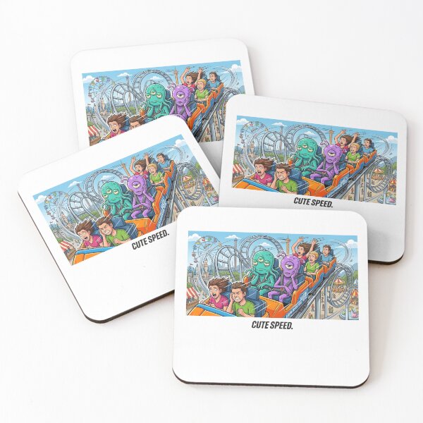 Item preview, Cute Speed - Funny Space Aliens Amusement Park Design designed and sold by HornbillDesign.