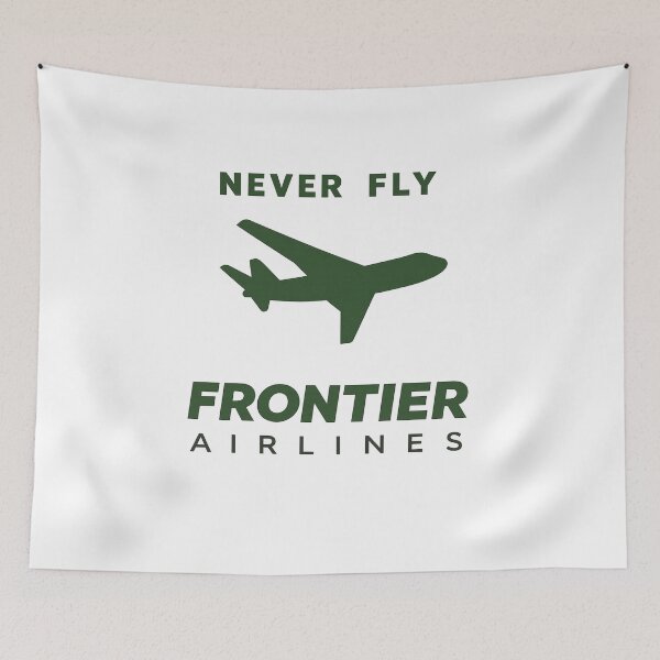 Item preview, Never Fly Frontier Airlines Funny Travel Parody Design designed and sold by Creative Spark.