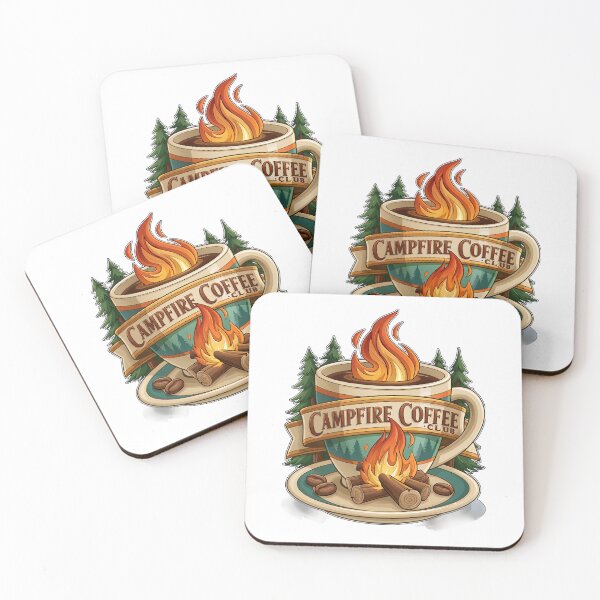 Item preview, Campfire Coffee Club Nature Outdoors Camping designed and sold by Marcikart.