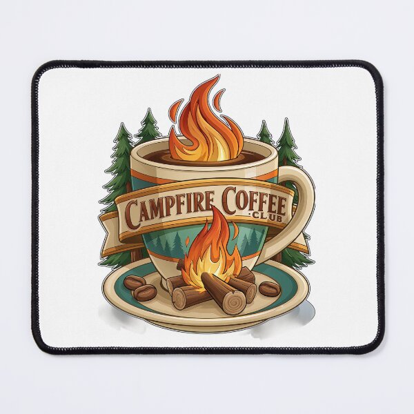 Item preview, Campfire Coffee Club Nature Outdoors Camping designed and sold by Marcikart.