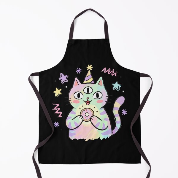 Item preview, Three Eyed Rainbow Party Kitten designed and sold by Emegan Print Art.