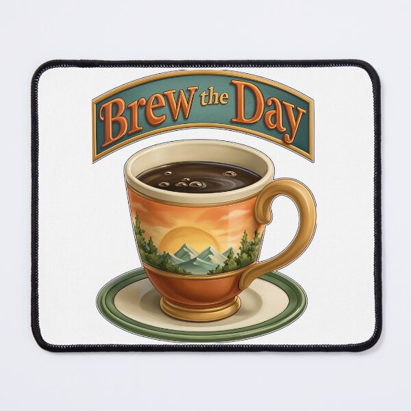 Item preview, Brew The Day Sunrise Mountain Landscape Coffee Cup designed and sold by Marcikart.