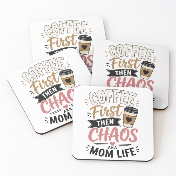 Artikelvorschau, Erst Kaffee, dann Chaos – Lustiger Mama-Alltag mit Kaffee-Humor entworfen und verkauft von EichStore.