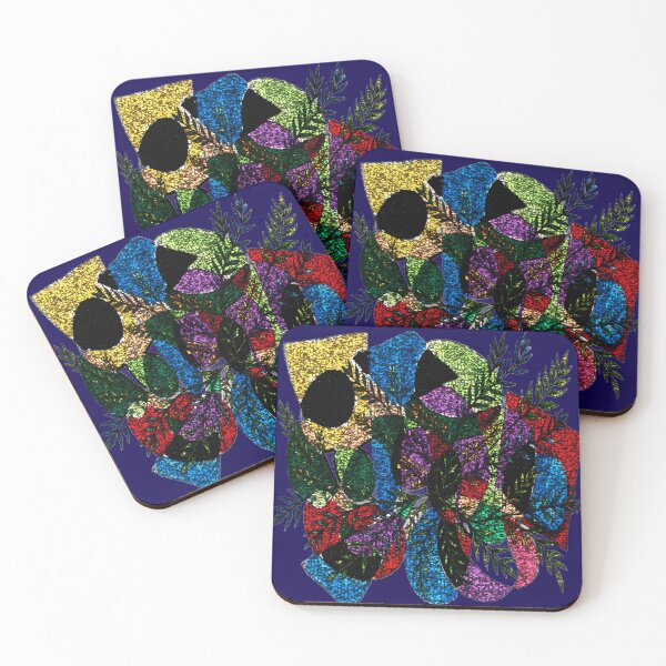 Item preview, Abstract Collision Botanical BR stonewall colorful geometric abstract design designed and sold by SmashingDeals.