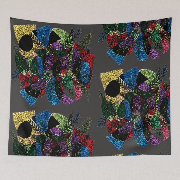 Item preview, Abstract Collision Botanical BR stonewall colorful geometric abstract design designed and sold by SmashingDeals.
