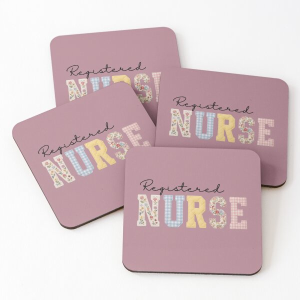 Item preview, Registered Nurse with faux patchwork letters, RN Registered Nurse Vintage style. designed and sold by Lam Assia.