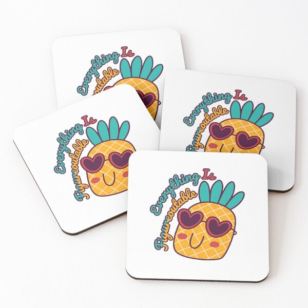 Item preview, Everything Is Figureoutable Pineapple Positive Quote Optimistic Problem Solver designed and sold by RetroMini2026.