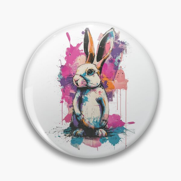 Item preview, Abstract Graffiti Rabbit Colorful Urban Pop Art Bunny Design designed and sold by PlumArtDesign.