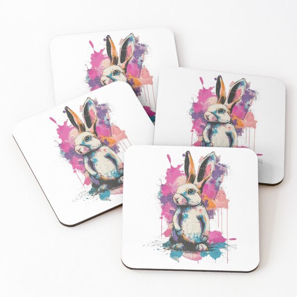 Item preview, Abstract Graffiti Rabbit Colorful Urban Pop Art Bunny Design designed and sold by PlumArtDesign.