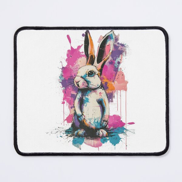 Item preview, Abstract Graffiti Rabbit Colorful Urban Pop Art Bunny Design designed and sold by PlumArtDesign.