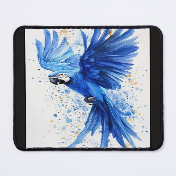 Item preview, Tropical Blue Parrot Wing Spread Artwork designed and sold by NivyasArtistry.
