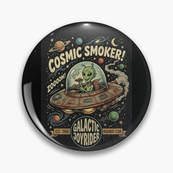 Item preview, Smoking Alien UFO designed and sold by ALL ART .