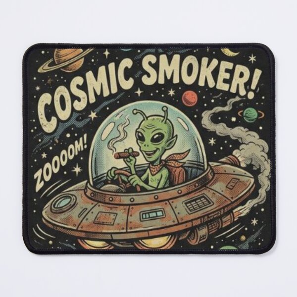 Item preview, Smoking Alien UFO designed and sold by ALL ART .