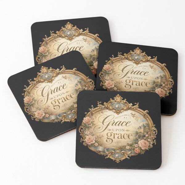 Item preview, Grace Upon Grace Vintage Floral Christian Design designed and sold by NaphDesigns.