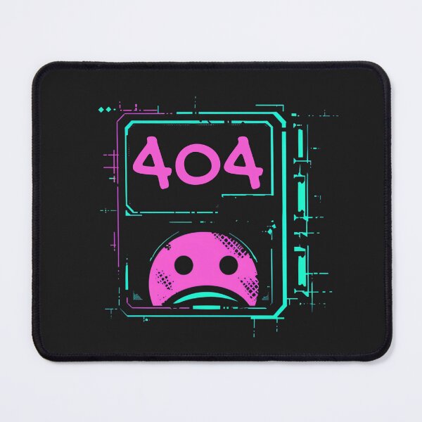 Item preview, Neon 404 Error Glitch  Retro Cyberpunk Aesthetic Art designed and sold by RetroWaveArtCo.