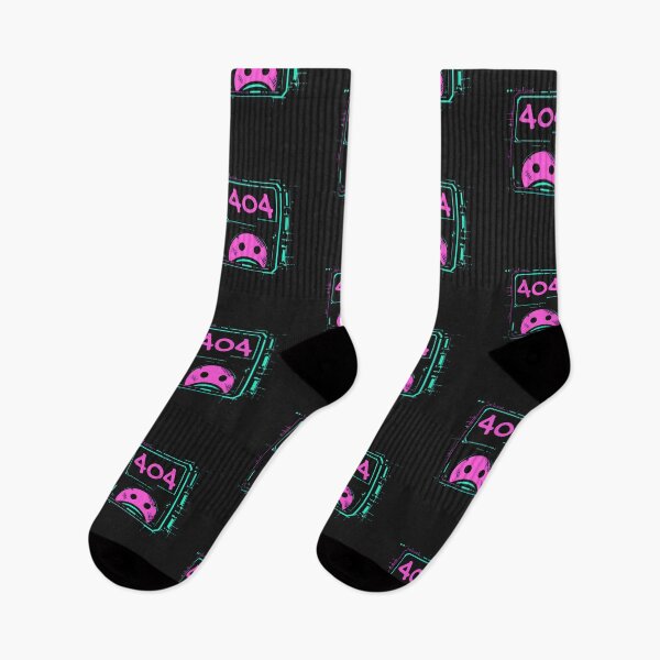 Item preview, Neon 404 Error Glitch  Retro Cyberpunk Aesthetic Art designed and sold by RetroWaveArtCo.