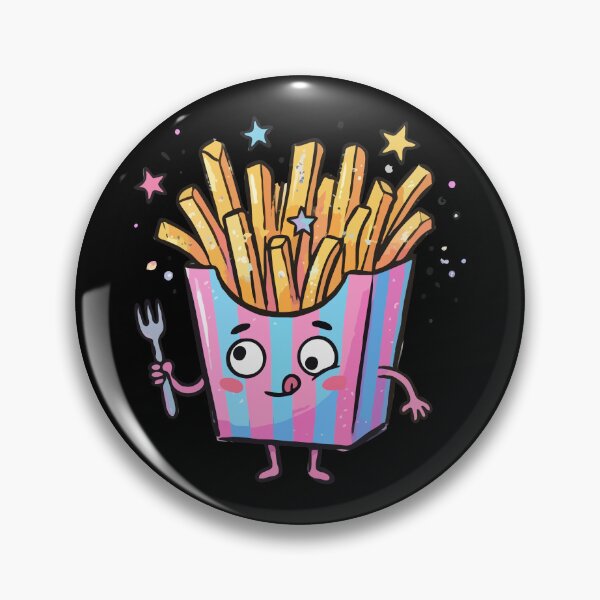 Item preview, Kawaii Striped French Fries Box designed and sold by Emegan Print Art.
