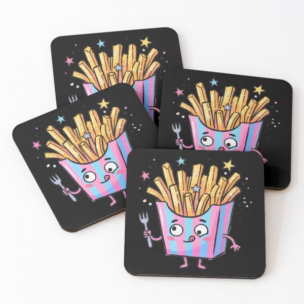 Item preview, Kawaii Striped French Fries Box designed and sold by Emegan Print Art.