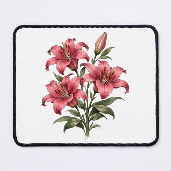 Item preview, Blooming Pink Lily Flowers designed and sold by silviaol.
